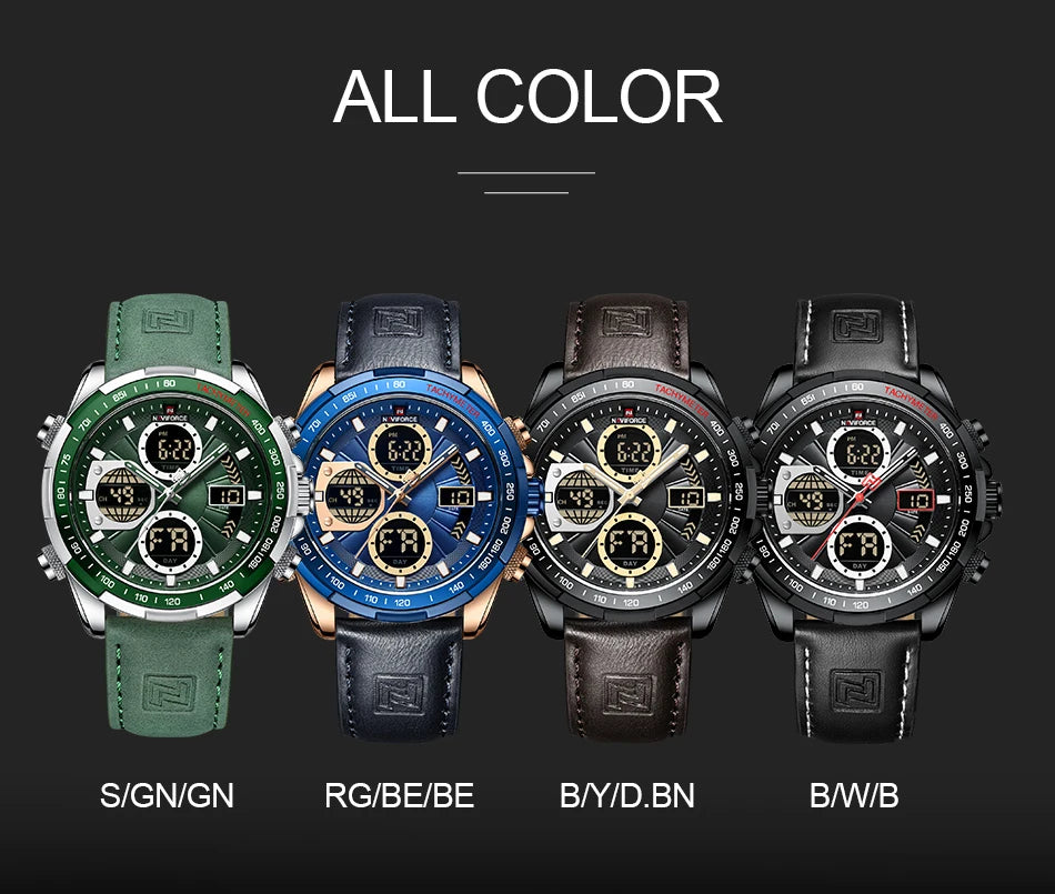NAVIFORCE Fashion Military Watches for Men Luxury Original Sports Chronograph Watch Waterproof Quartz Clock Digital WristWatch