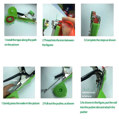 Onnfang Plant Tying Tapetool New Branch Machine Vegetables Fruit Flower Handle Tapetool Stem Strapping tape Garden tool Tapes