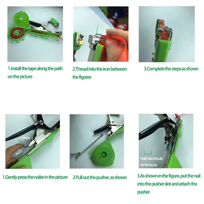 Onnfang Plant Tying Tapetool New Branch Machine Vegetables Fruit Flower Handle Tapetool Stem Strapping tape Garden tool Tapes
