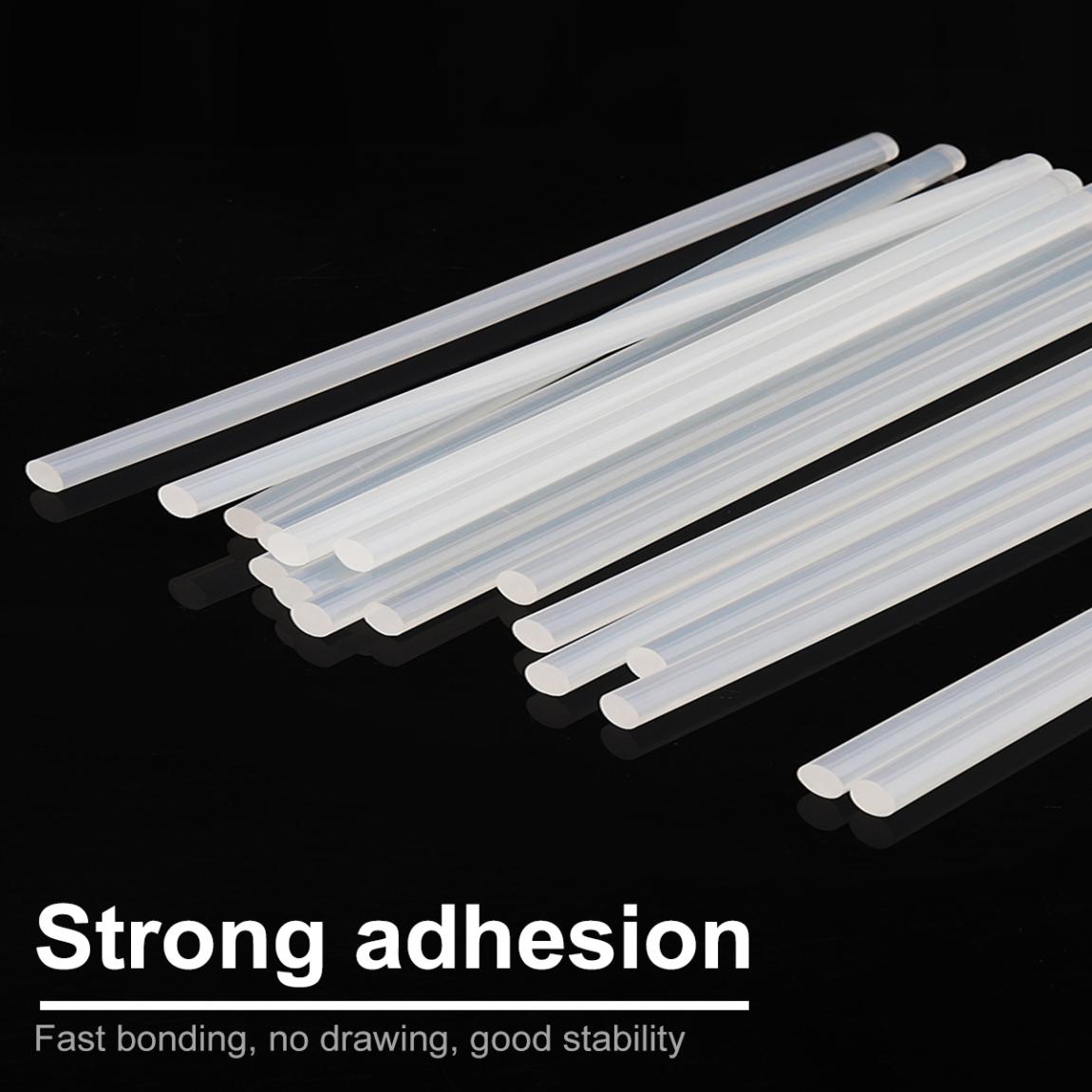 Hot Melt Adhesive Glue Gun 10/20/50pcs Transparent Hot Glue Sticks Silicone Rod for 7/11mm Gun DIY Tools Kitchen Cabinet Storage