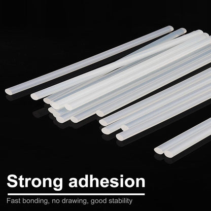 Pistola de pegamento termofusible, 10/20/50 barras de silicona transparentes para pistola de 7/11 mm, herramientas de bricolaje, almacenamiento para armarios de cocina