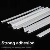 Hot Melt Adhesive Glue Gun 10/20/50pcs Transparent Hot Glue Sticks Silicone Rod for 7/11mm Gun DIY Tools Kitchen Cabinet Storage