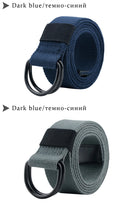 Maikun Tactical Canvas Men Belt High Quality Unisex Double D-Ring Buckle Waistband Casual Canvas Female Belt Fabric For Jeans