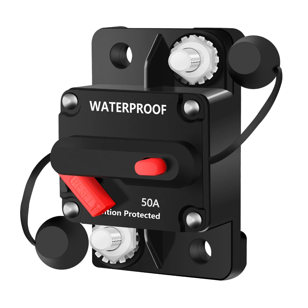 DaierTek 30A-300A Circuit Breaker 12V Trolling with Manual Reset Boat Manual Power Protect for Audio Fuse Car 48VDC Waterproof