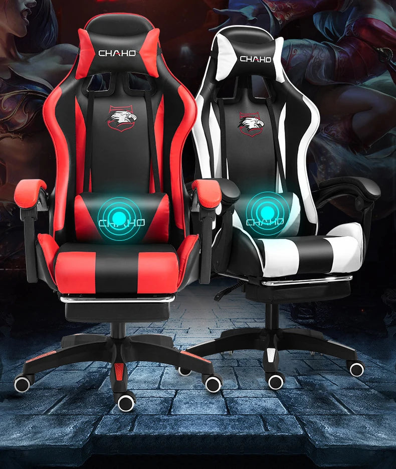 WCG Gaming Chair Office Latex Cushion Bluetooth Computer Chair High-quality BOSS Chair Leather LOL Internet Anchor Racing Chair