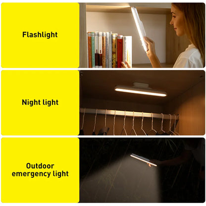 Baseus Desk Lamp Hanging Magnetic LED Table Lamp Chargeable Stepless Dimming Cabinet Light Night Light For Closet Wardrobe Lamp