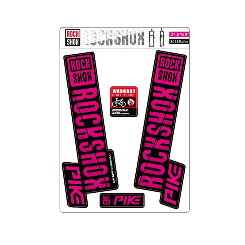Calcomanías rockshox PIKE 2018, pegatinas para horquilla delantera de bicicleta de montaña, calcomanías para horquilla delantera de bicicleta MTB, pegatinas PIKE