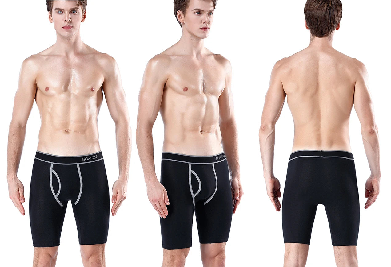 5Pcs Set Long Boxer Men Underwear Male Underpants Panties Sexy Clavin Underware Calzones BoxerShorts Boxer Shorts Homme Trunk