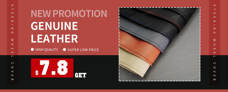 38cm 15inch Car Steering Wheel Braid Cover Artificial leather Needles And Thread Soft Non-slip Auto Interior Accessories Kits