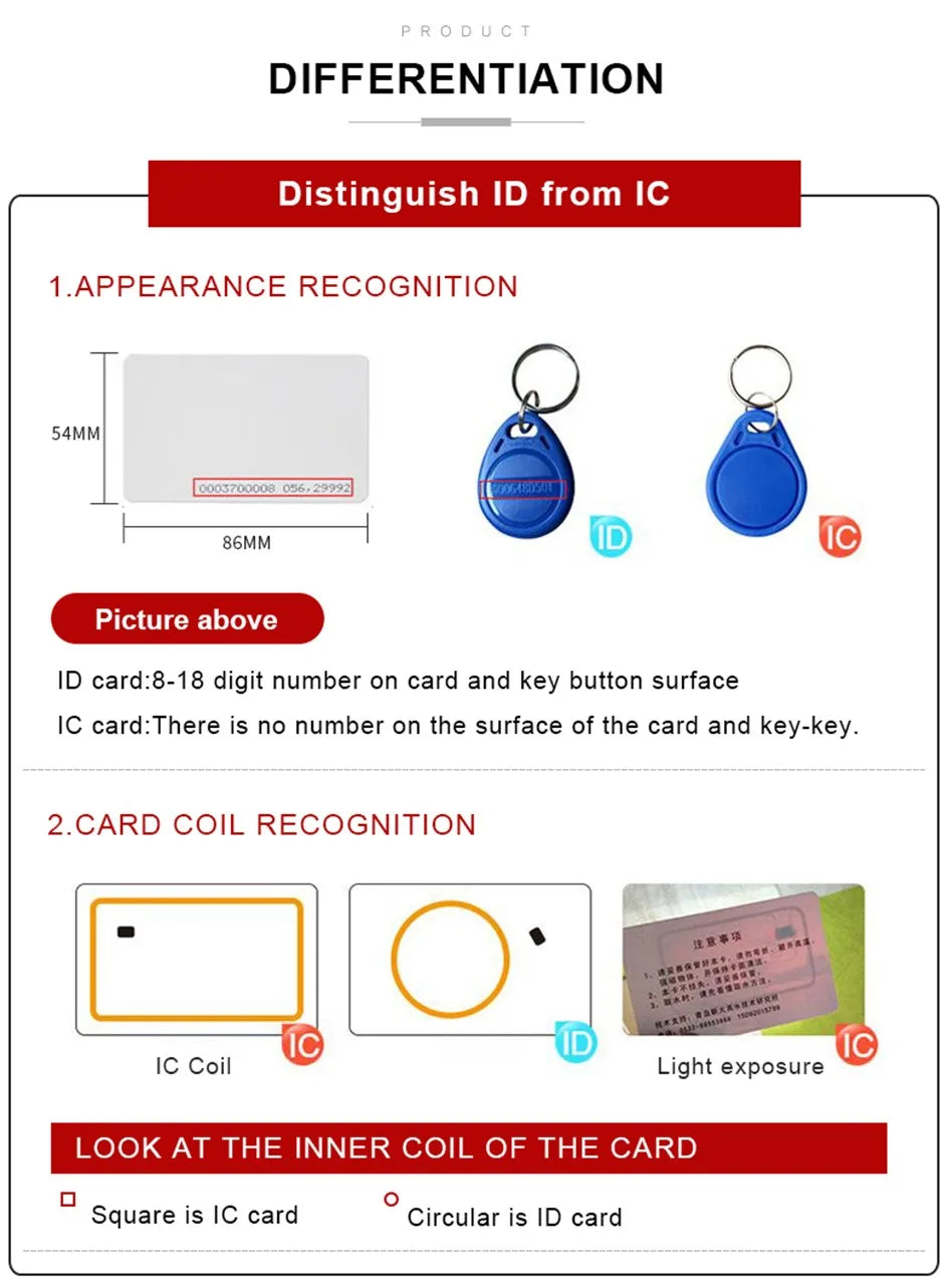 Lector/escritor RFID de 10 frecuencias, copiadora, duplicadora IC/ID con cable USB para tarjetas de 125 Khz y 13,56 Mhz, duplicadora de pantalla LCD.