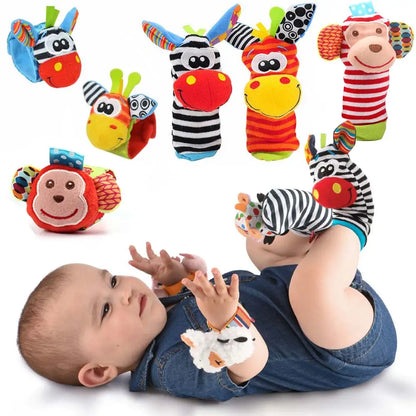 Baby Toys 0 6 12 Months Cute Stuffed Animals Baby Rattle Socks Wrist Baby Rattles Newborn Toys Make Sounds Games For Babies