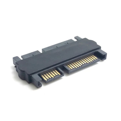 Convertidor adaptador SATA macho a SATA macho de 22 pines con cable de datos de alimentación SATA hembra de 7 pines y 15 pines.