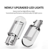 10X New W5W LED T10 Car Lights COB Glass Interior Parts Bulbs White ice blue Yellow Auto License Plate Lamp Dome Read Light 12V