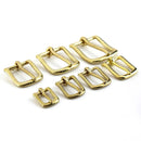 Solid Brass Belt Buckle End Bar Heel bar Buckle Single Pin Belt Half Buckle For Leather Craft Bag Strap Jeans Webbing Dog Collar