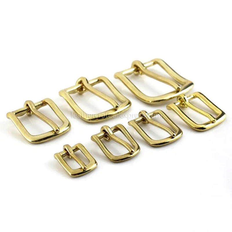 Solid Brass Belt Buckle End Bar Heel bar Buckle Single Pin Belt Half Buckle For Leather Craft Bag Strap Jeans Webbing Dog Collar