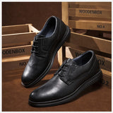 BHKH Male Sneakers Autumn/Winter traf Leather Men Casual Shoes Business Work Office Lace-up Dress shoes For Men Size47
