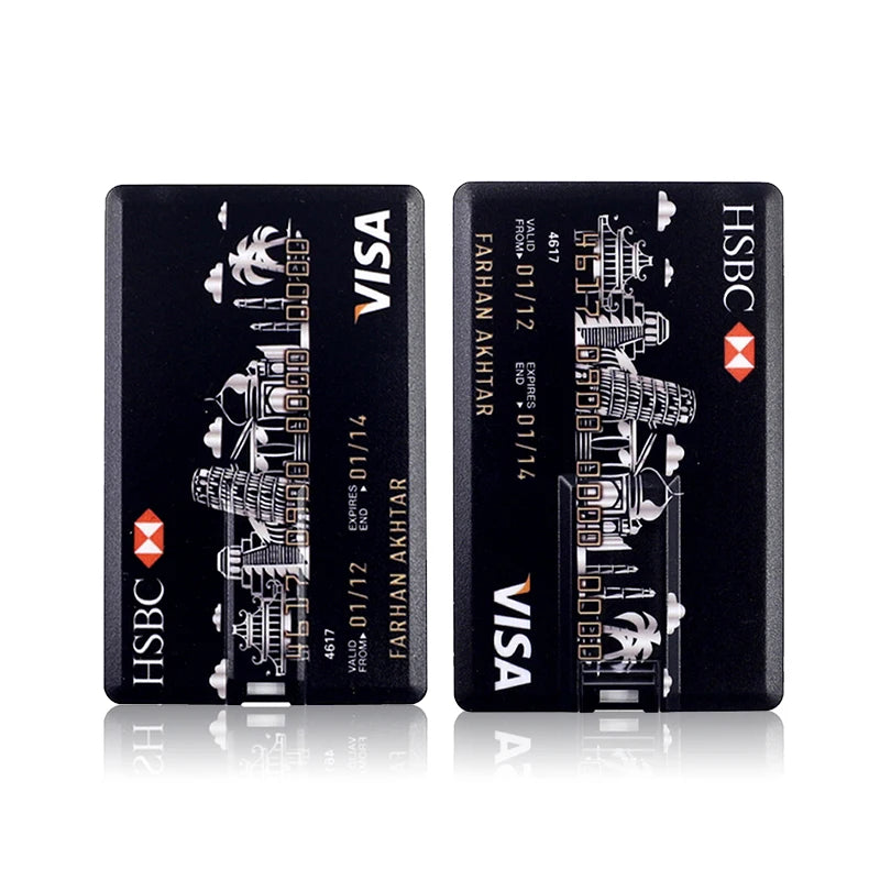 USB Flash Drive High Speed ​​Bank Credit Card Pen Drive 4GB 8GB 16GB Pendrive 32GB 64GB Memory Usb Stick Flash Drive 128GB