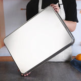 Rectangle Steamed Sausage Noodles Storage Trays Stainless Steel Fruit Dish Restaurant Hotel Kitchen Pastry Food Baking Plates