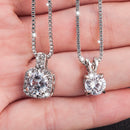 2023 Classic Wedding Crystal Color Teardrop Pendant Necklace for Women Trendy Rhinestone Collar Necklace Jewelry statement