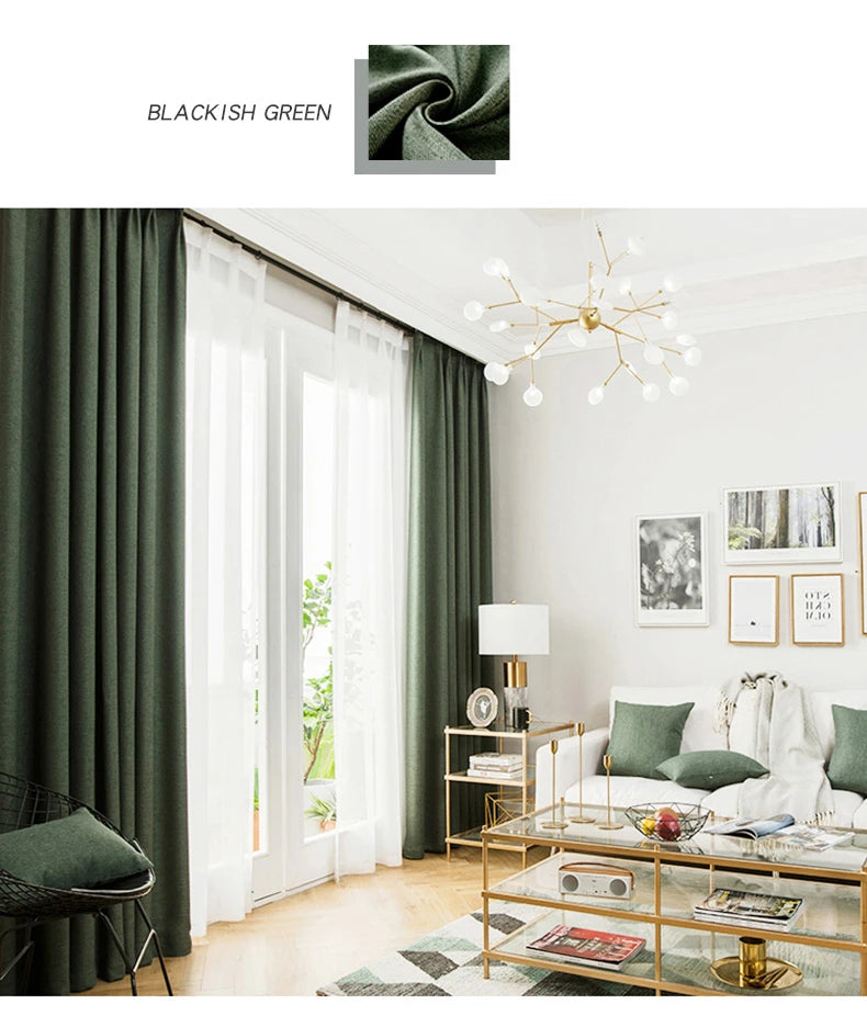 310cm Height Custom Made window 80% blackout curtain thickened cotton linen cutains for living room bedroom luxury curtains