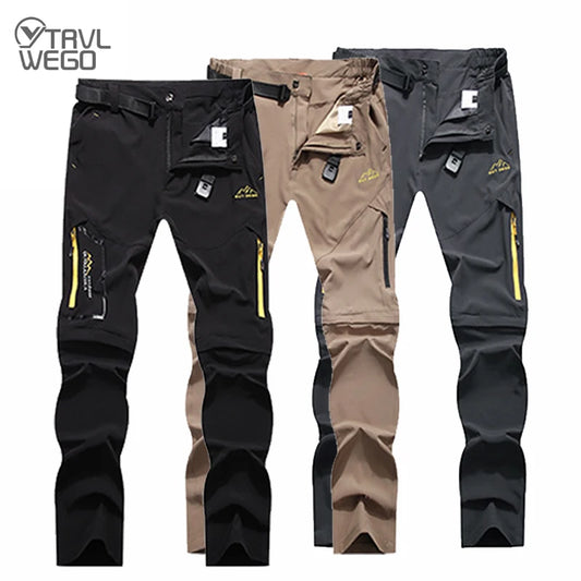 Pantalones de senderismo y acampada TRVLWEGO para hombre, de alta elasticidad, finos, impermeables, de secado rápido, resistentes a los rayos UV, para viajes al aire libre.
