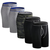 5Pcs Set Long Boxer Men Underwear Male Underpants Panties Sexy Clavin Underware Calzones BoxerShorts Boxer Shorts Homme Trunk