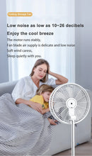 P30 Rechargeable Standing Fan 12 Inch 10800mAh Electric Folding Fan for Desktop Floor Wireless Portable Fans for Home Camping