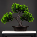 27cm Artificial Pine Plants Bonsai Fake Tree Ornaments Plastic Plants Landscape Simulation Tree for Home Room Desktop Decoration