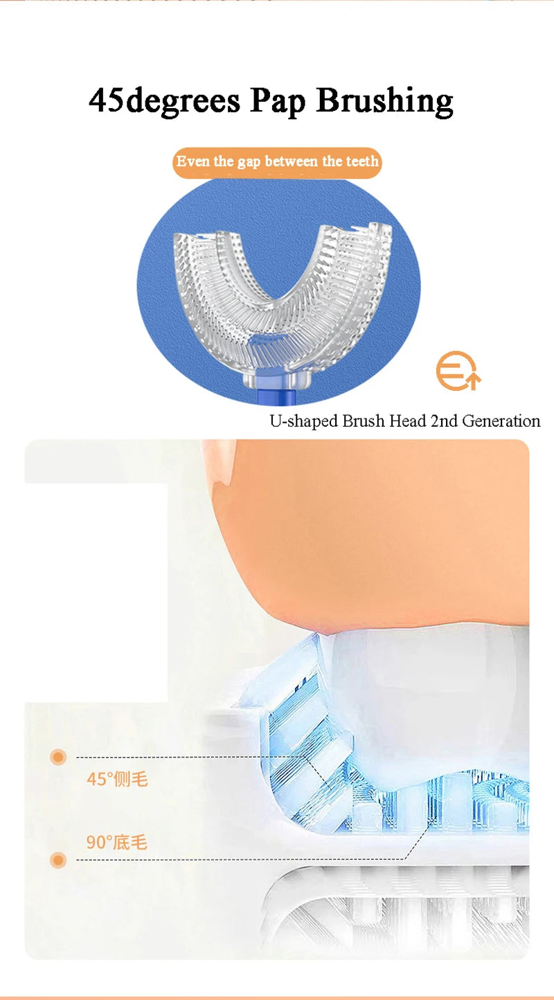 Children's 360 Degree Infant U-shaped Toothbrush Baby Health Teethers Soft Silicone Baby Brush Kids Teeth Oral Care Cleaning