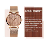 HANNAH MARTIN Women Watch Nordic Minimalist Japan Quartz Movement 3Bar Waterproof Women 36mm Full Rose Gold Dropshipping Watches