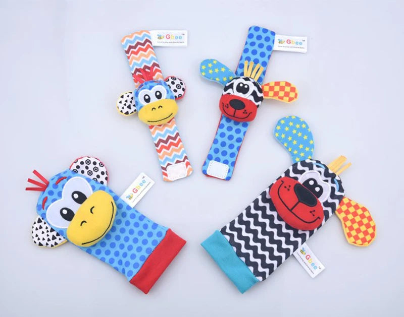 Baby Toys 0 6 12 Months Cute Stuffed Animals Baby Rattle Socks Wrist Baby Rattles Newborn Toys Make Sounds Games For Babies