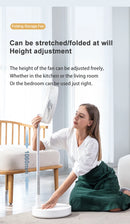 P30 Rechargeable Standing Fan 12 Inch 10800mAh Electric Folding Fan for Desktop Floor Wireless Portable Fans for Home Camping