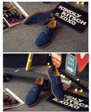 2024 Spring Suede Leather Men's Oxford Casual Shoes Classic Sneakers Comfortable Footwear Dress Shoes Large Size Flats
