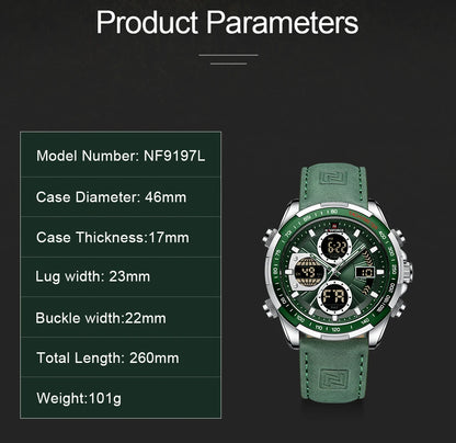 NAVIFORCE Fashion Military Watches for Men Luxury Original Sports Chronograph Watch Waterproof Quartz Clock Digital WristWatch