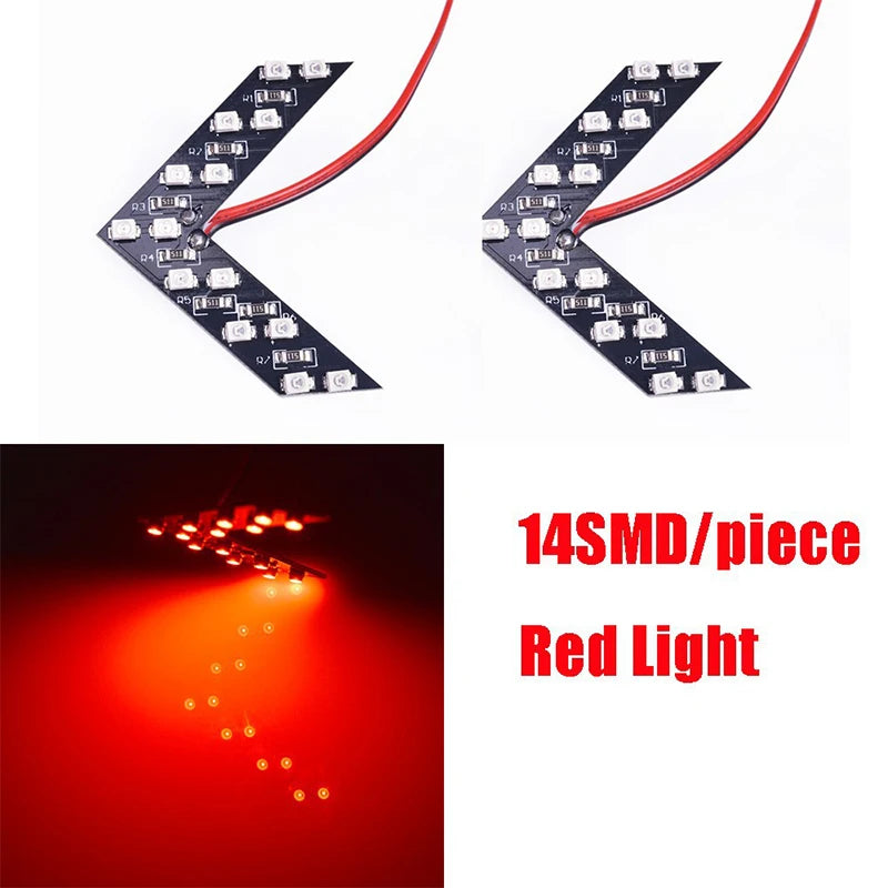 1x Car Styling LED Turn Signal Light Rear View Mirror Arrow Panels Indicator Light Rearview Mirror Signal bulb 12V 14 SMD Yellow