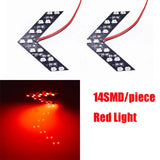 1x Car Styling LED Turn Signal Light Rear View Mirror Arrow Panels Indicator Light Rearview Mirror Signal bulb 12V 14 SMD Yellow