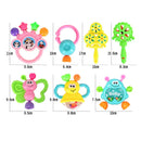 7/8pcs Baby Rattles Teethers For Newborn Toys Grab Shaker Hand Development Rattle Toy Early Education Kids Chew Toys 0-12 Months