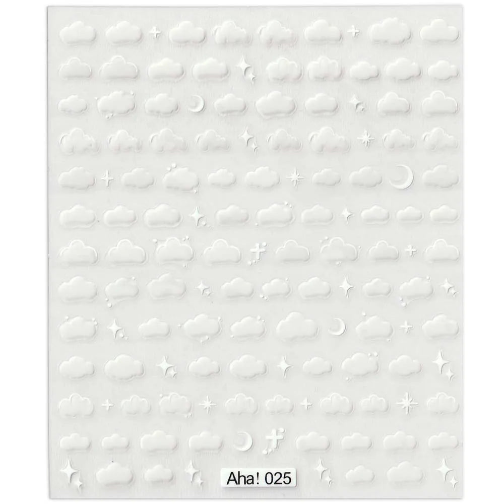 42Model Sticker Nail Decal 3D Adhesive Patch,Smile/Animal/Flower Nail Art Decorations Manicure Sticker Easter Day Design Decal-
