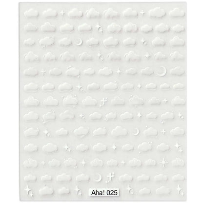 42Model Sticker Nail Decal 3D Adhesive Patch,Smile/Animal/Flower Nail Art Decorations Manicure Sticker Easter Day Design Decal-