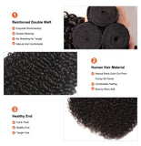 Kit mechas de cabelo humano cacheado natural - Cabelo virgem