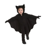 Disfraz con capucha de murciélago vampiro Unisex para niños, mono de cosplay sexy para niños, conjunto de disfraz de Halloween, guante, Vestidos de fiesta