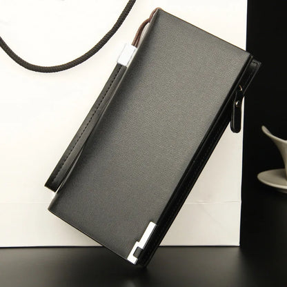 Custom Photo Engraved Wallet Long Section Leather Men Wallets Quality Zipper Large Capacity Big Brand Luxury Wallets For Men