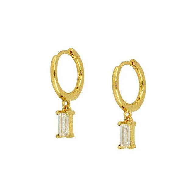 CANNER 925 Sterling Silver French Punk Hip-Hop Geometric Small Hoop Earrings for Women Gold Silver Party Jewelry Accessories