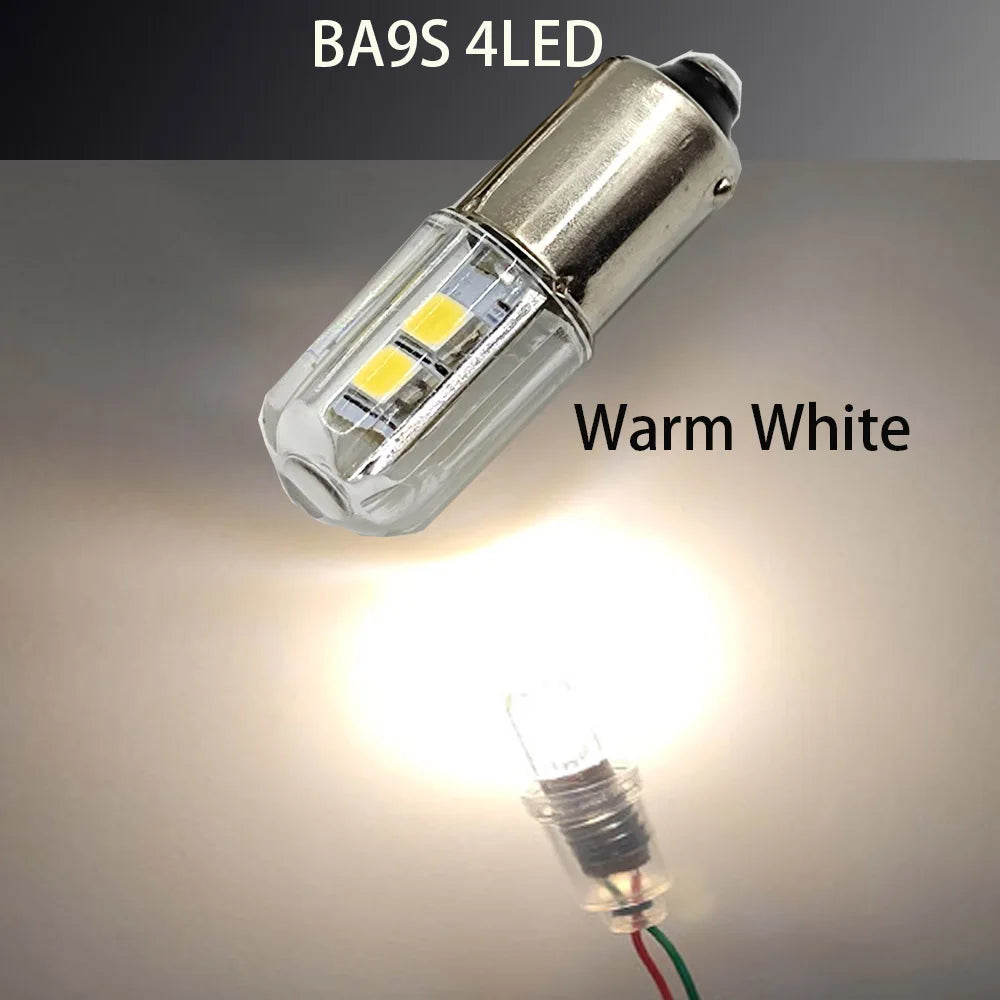 2PCS  BA9S T4W LED Car light bulb T2W T3W H5W interior Car LED License Plate light DC12V 12913 12910 12929 BA9 57 756 1816  1891