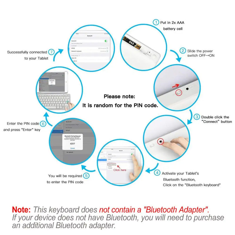 Russian Spanish French German Hebrew Brazil-Portuguese Ultra Slim Universal Wireless Bluetooth Keyboard for iOS Android Win