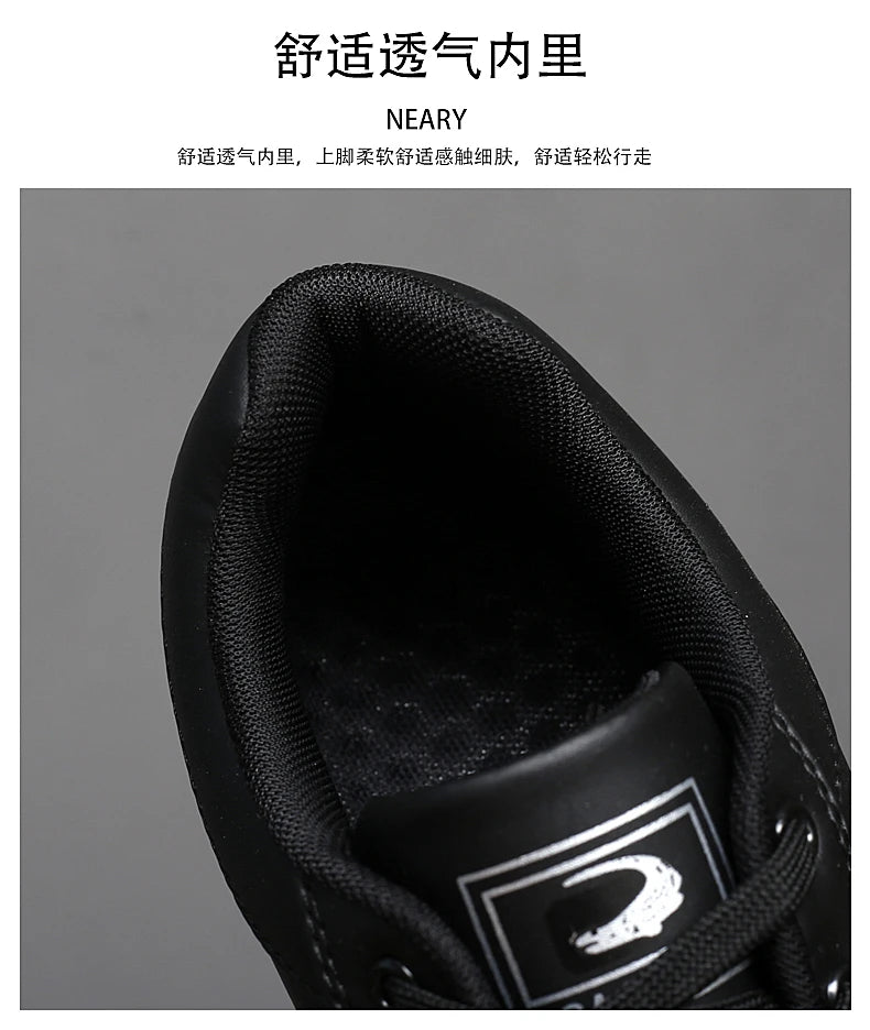 Men's Sports Shoes Leather Waterproof Running Sneakers Luxury Walking Gym Shoes Man Non-slip Training Sneakers Flat Shoes Tennis