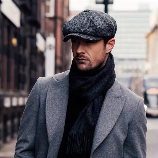 Men's Plus Size Ivy Hat for Large Heads, Spring, Summer, and Autumn Newsboy Cap, Wool Beret Caps, Winter Felt Flat Caps 55-58cm 59-61cm