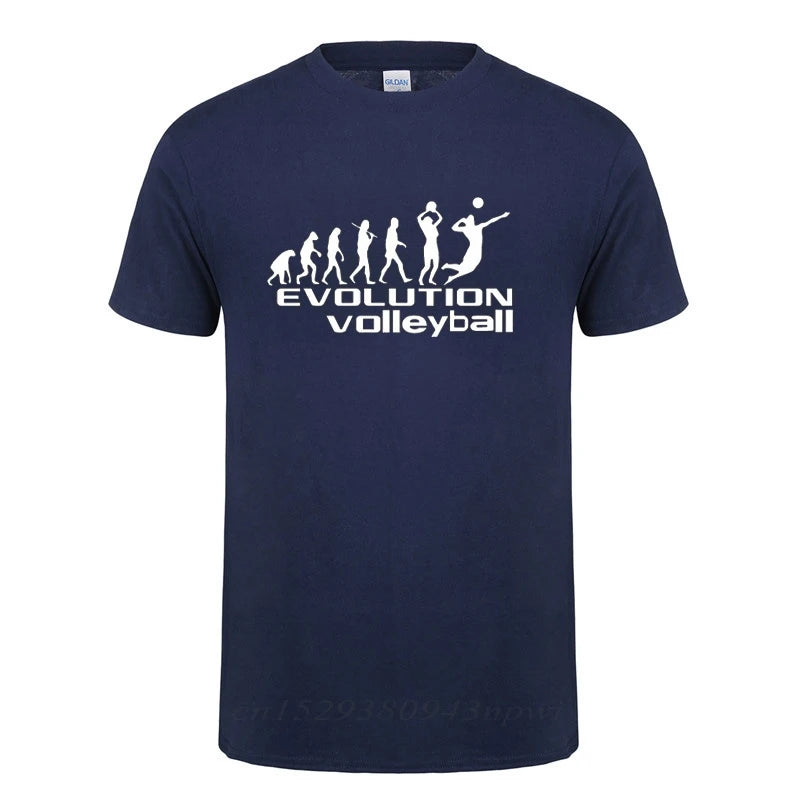 Evolution Sports Playing Volleyball Tshirts for Men HipHop Streetwear T-Shirt Camisetas 2023 Classic Popular Tee Shirt Men