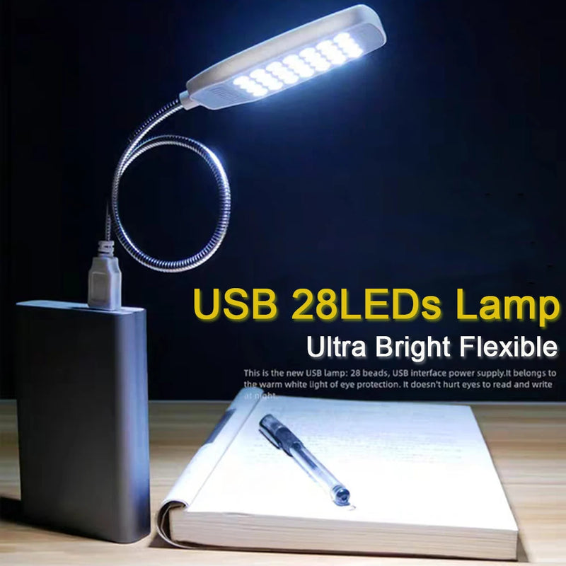 Ultra Bright 28/6LEDs Reading Lamp LED USB Book Light Flexible Table Lamps Night Lamp for PC Computer
