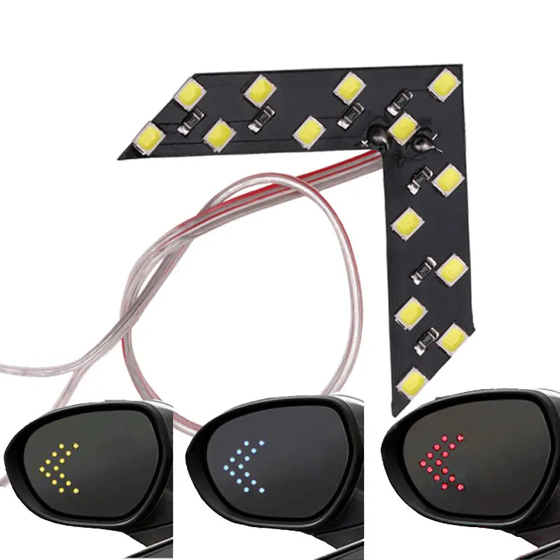 1x Car Styling LED Turn Signal Light Rear View Mirror Arrow Panels Indicator Light Rearview Mirror Signal bulb 12V 14 SMD Yellow